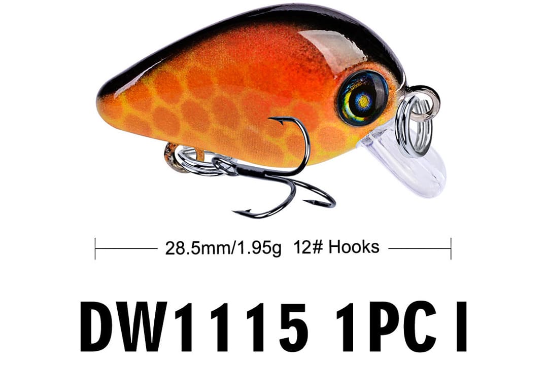 Acensfeic Crankbait for Bass Fishing 1.95g 2.85cm Crankbait Fishing Lure