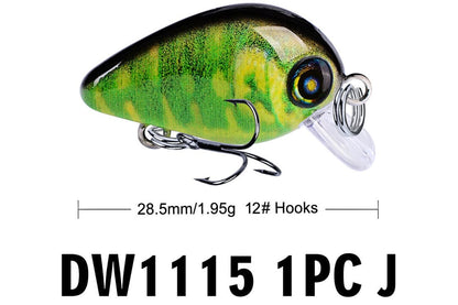 Acensfeic Crankbait for Bass Fishing 1.95g 2.85cm Crankbait Fishing Lure