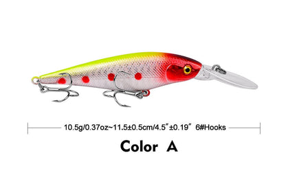 Acensfeic Minnow Bass Fishing Lures 10 Color 10.5g Jerkbait