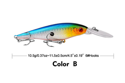 Acensfeic Minnow Bass Fishing Lures 10 Color 10.5g Jerkbait