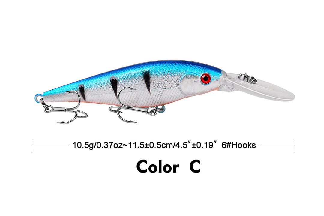 Acensfeic Minnow Bass Fishing Lures 10 Color 10.5g Jerkbait