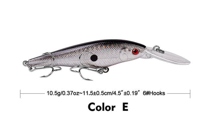 Acensfeic Minnow Bass Fishing Lures 10 Color 10.5g Jerkbait