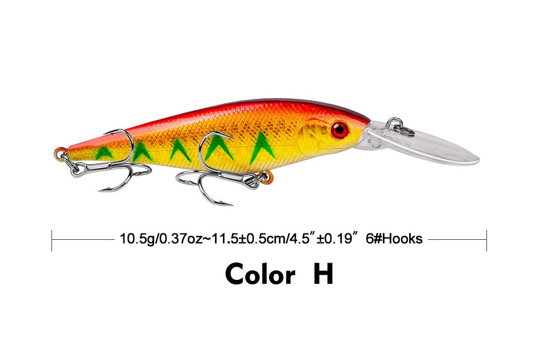 Acensfeic Minnow Bass Fishing Lures 10 Color 10.5g Jerkbait