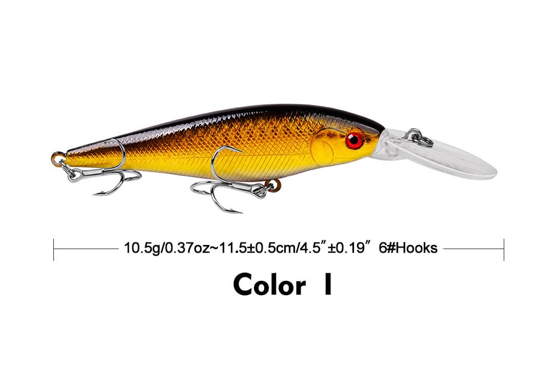 Acensfeic Minnow Bass Fishing Lures 10 Color 10.5g Jerkbait