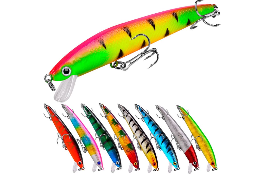 Acensfeic Minnow Fishing Lures Crankbaits 10 Color 8.5g 9.5cm Jerkbait