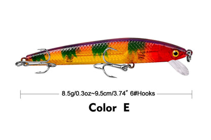 Acensfeic Minnow Fishing Lures Crankbaits 10 Color 8.5g 9.5cm Jerkbait