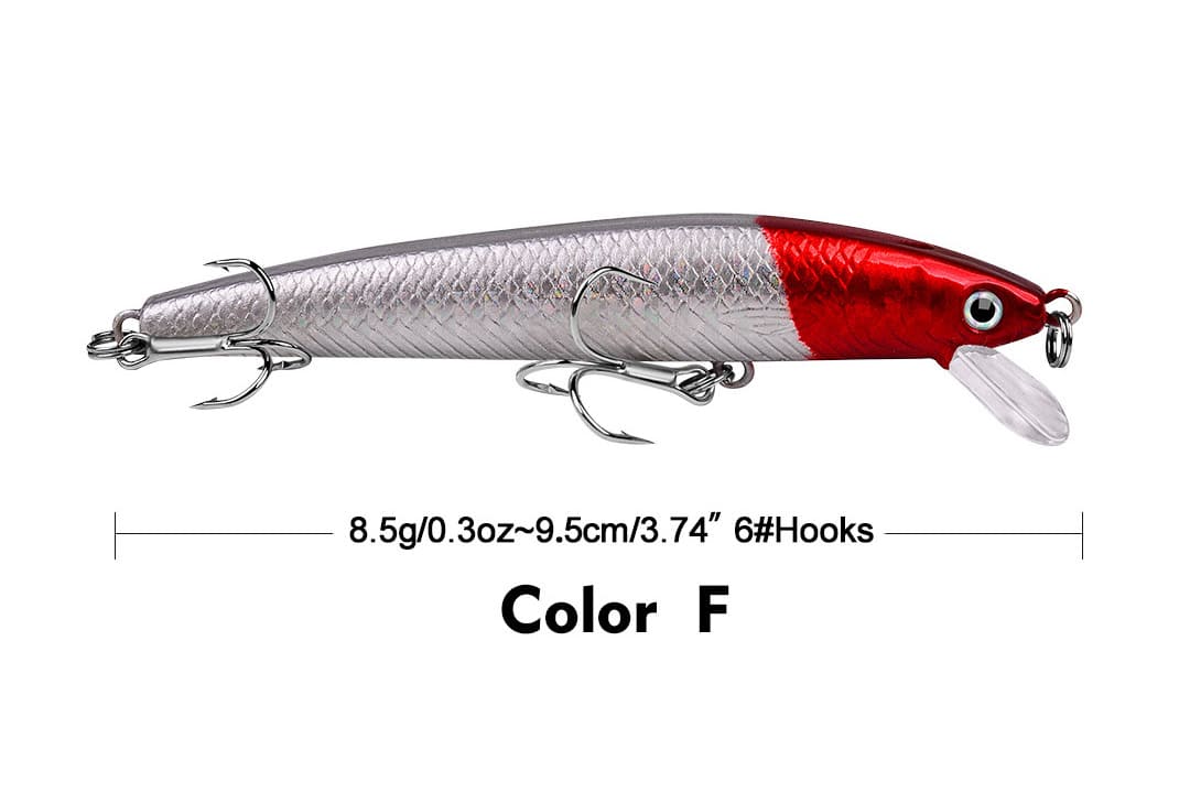 Acensfeic Minnow Fishing Lures Crankbaits 10 Color 8.5g 9.5cm Jerkbait