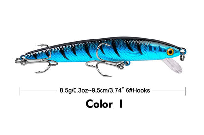 Acensfeic Minnow Fishing Lures Crankbaits 10 Color 8.5g 9.5cm Jerkbait