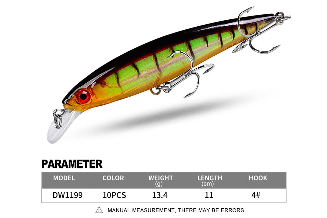 Acensfeic Minnow Minnow 10 Color 13.4g Jerkbait