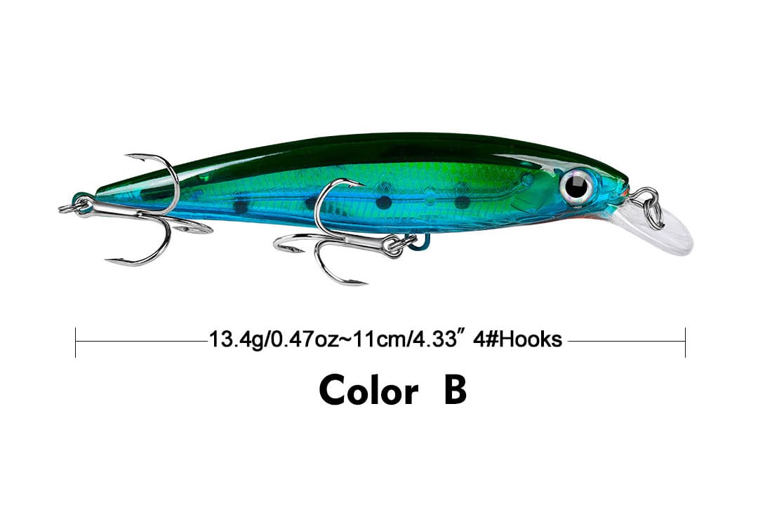 Acensfeic Minnow Minnow 10 Color 13.4g Jerkbait