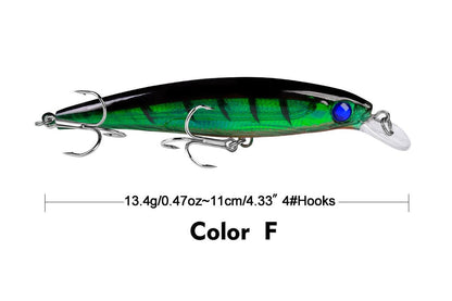 Acensfeic Minnow Minnow 10 Color 13.4g Jerkbait