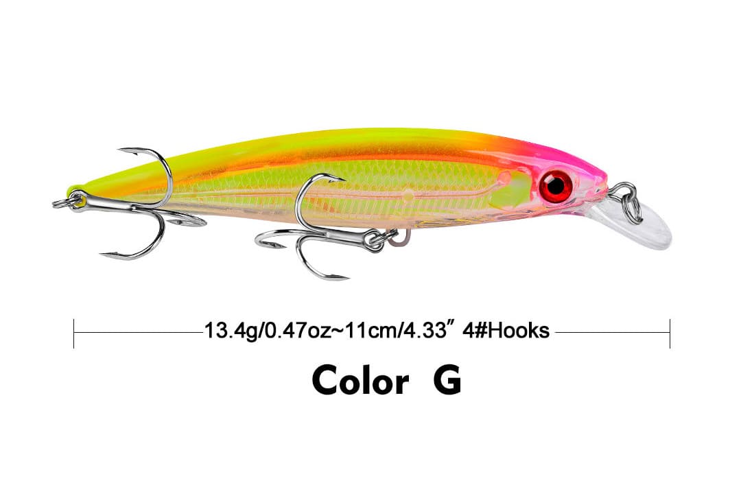 Acensfeic Minnow Minnow 10 Color 13.4g Jerkbait