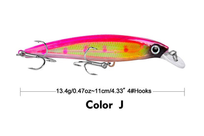 Acensfeic Minnow Minnow 10 Color 13.4g Jerkbait