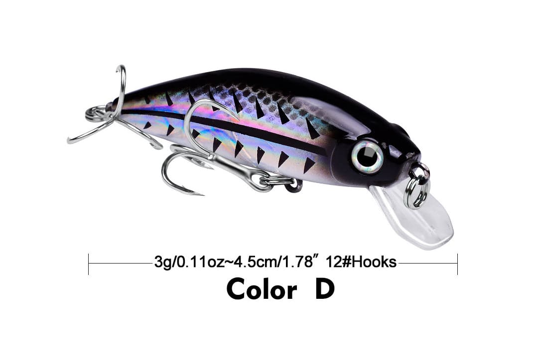 Acensfeic Lures Minnow Bass Fishing Lures -Minnow 12 Color 3g Jerkbait