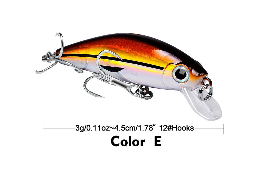 Acensfeic Lures Minnow Bass Fishing Lures -Minnow 12 Color 3g Jerkbait