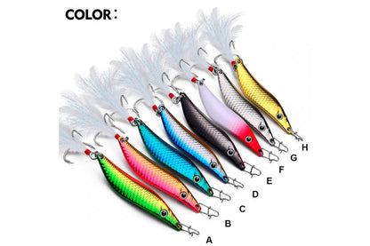 Acensfeic Fishing Spoons Lure 7-20g 5-6.6cm with Feather Hook