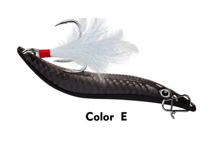 Acensfeic Fishing Spoons Lure 7-20g 5-6.6cm with Feather Hook