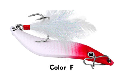 Acensfeic Fishing Spoons Lure 7-20g 5-6.6cm with Feather Hook