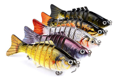 Acensfeic Fishing Lures Swimbait 15.5g 7 Jointed Fishing Lure